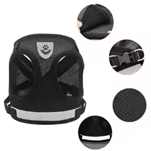 Harnais en maille pour animaux de compagnie avec laisse – Confortable et réglable pour chiens et chats