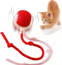 Jouet interactif intelligent pour chat – Balle roulante automatique avec fausse queue
